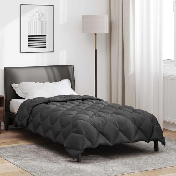 vidaXL Duvet d'hiver Anthracite 220 x 135 cm Microfibre