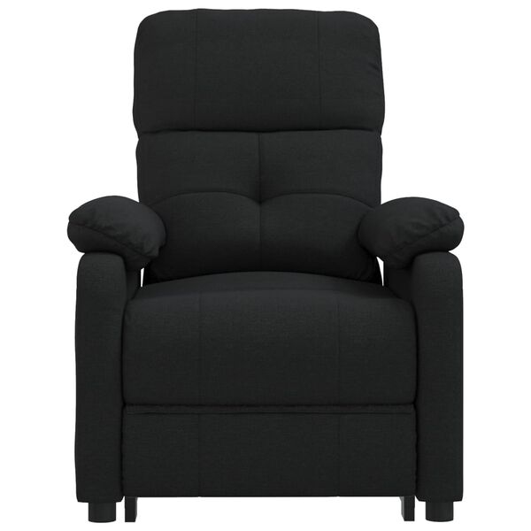 vidaXL Fauteuil Noir Tissu