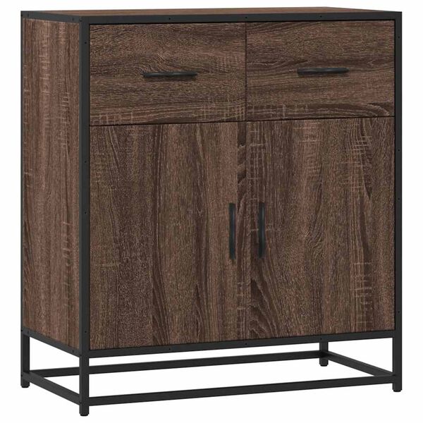 vidaXL Buffet ch&ecirc;ne marron 68x35x76 cm bois d'ing&eacute;nierie