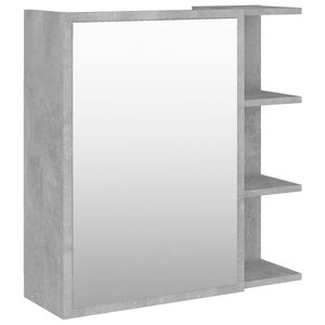 vidaXL Armoire &agrave; miroir de salle de bain Gris b&eacute;ton Bois d&rsquo;ing&eacute;nierie