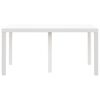 vidaXL Table de jardin pour repas Blanc 150 x 100 x 73 cm polyrotin