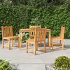 vidaXL Ensemble à manger de jardin 5pcs Bois de teck massif