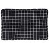 vidaXL Coussin de palette motif &agrave; carreaux noir 60x40x12 cm tissu