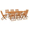 vidaXL Ensemble &agrave; manger de jardin 9 pcs 220x90x75 cm bois d'acacia