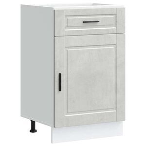 vidaXL Armoire de cuisine Porto gris b&eacute;ton bois d'ing&eacute;nierie