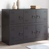 vidaXL Buffet noir 99x39x73 cm acier