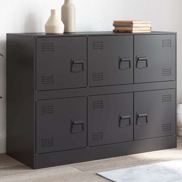 vidaXL Buffet noir 99x39x73 cm acier
