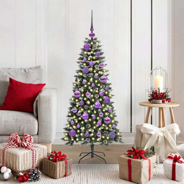 vidaXL Sapin de No&euml;l artificiel Vert 120 cm PVC, plastique et acier