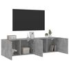 vidaXL Meubles TV muraux 2 pcs gris b&eacute;ton 80x30x41 cm