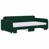vidaXL Lit de jour et gigogne et matelas vert fonc&eacute; 100x200 cm velours
