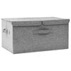 vidaXL Bo&icirc;tes de rangement Tissu intiss&eacute; Gris