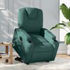 vidaXL Fauteuil inclinable &eacute;lectrique vert fonc&eacute; tissu