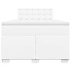 vidaXL Sommier &agrave; lattes de lit avec matelas blanc 120x190cm similicuir