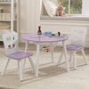 KidKraft Table de rangement et chaises enfant Ronde Lavande et blanc