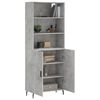vidaXL Buffet haut Gris b&eacute;ton 69,5x34x180 cm Bois d'ing&eacute;nierie