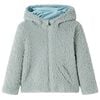 vidaXL Veste &agrave; capuche pour enfants fausse fourrure vert menthe 92