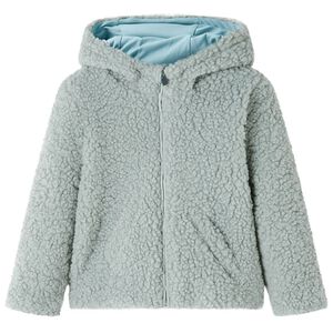 Veste &agrave; capuche pour enfants fausse fourrure vert menthe 92