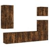 vidaXL Unit&eacute;s murales TV 5 pcs ch&ecirc;ne fum&eacute; bois d'ing&eacute;nierie