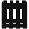 vidaXL Jardinière avec design de clôture noir 40x40x40 cm pin massif
