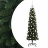 vidaXL Sapin de No&euml;l artificiel &eacute;troit avec boules 120 cm 150 LED