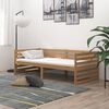 vidaXL Lit de repos et matelas 90x200cm Marron miel Bois de pin massif