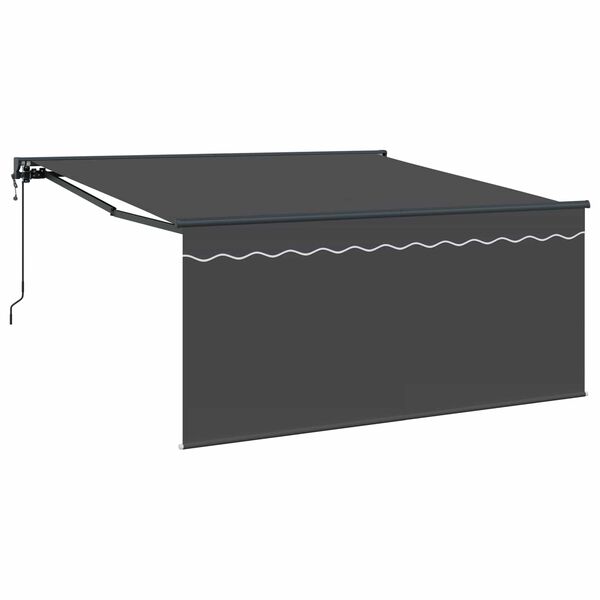 vidaXL Auvent R&eacute;tractable Anthracite 350 x 250 cm