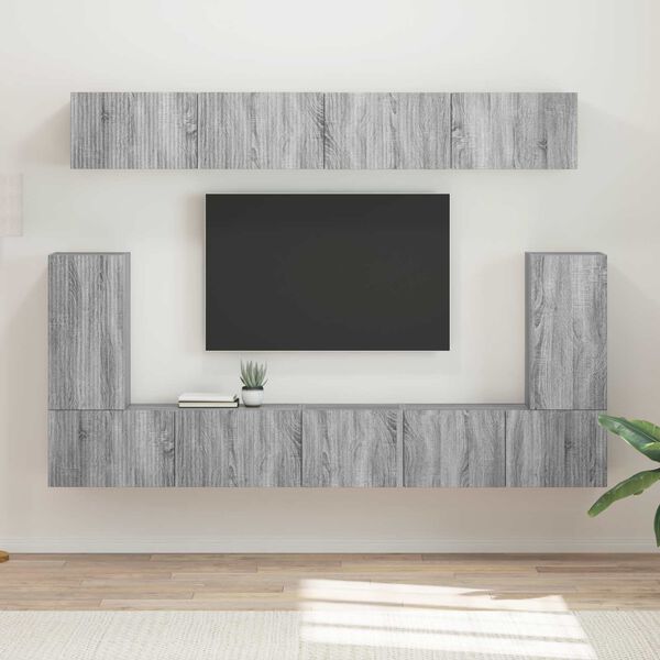 vidaXL Ensemble meuble TV 5 pcs Gris Sonoma Bois d'ing&eacute;nierie