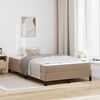 vidaXL Cadre de lit avec matelas Cappuccino 120 x 200 cm tissu