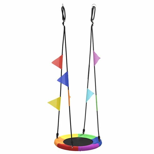 vidaXL Balan&ccedil;oire en nid Bleu 60 x 60 x 180 cm Polyester