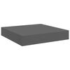 vidaXL &Eacute;tag&egrave;re murale flottante 4 pcs Gris brillant 23x23,5x3,8 cm MDF