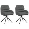 vidaXL Chaises de salle &agrave; manger pivotantes 2 pc Simili cuir Gris