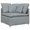 vidaXL Module d'angle pour canap&eacute; modulable avec coussins gris clair 100 cm