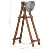 vidaXL Lampadaire Argent&eacute; E27 Bois de manguier massif