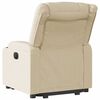 vidaXL Fauteuil inclinable &eacute;lectrique cr&egrave;me tissu