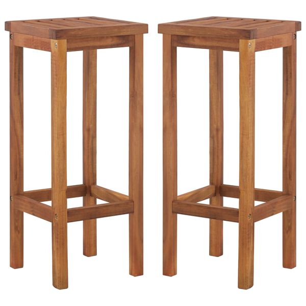vidaXL Tabourets de bar lot de 2 bois d'acacia massif