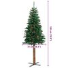 vidaXL Sapin de Noël mince Vert 180 cm PVC et bois de pin massif