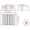 vidaXL Tente de cabine familiale 10 personnes gris imperméable