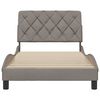 vidaXL Cadre de lit sans matelas taupe 100x200 cm tissu
