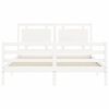 vidaXL Cadre de lit sans matelas blanc 160x200 cm bois massif