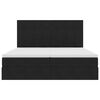 vidaXL Lit de Rangement avec matelas Noir 200 x 200 cm Velours