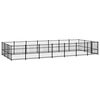 vidaXL Chenil d'ext&eacute;rieur pour chiens Acier 19,76 m&sup2;