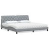 vidaXL Lit avec matelas gris clair 200x200 cm tissu