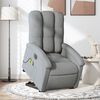 vidaXL Fauteuil inclinable de massage &eacute;lectrique Gris clair Tissu