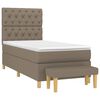 vidaXL Sommier &agrave; lattes de lit avec matelas Taupe 80x200 cm Tissu
