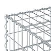 vidaXL Lit sur&eacute;lev&eacute; gabion Argent&eacute; 80 x 80 x 20 cm Acier galvanis&eacute;