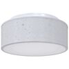 vidaXL Lampe de plafond Gris 30 x 30 x 13,5 cm tissu