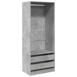 vidaXL Garde-robe gris b&eacute;ton 80x50x200 cm bois d'ing&eacute;nierie