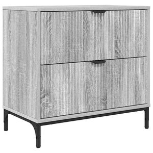 vidaXL Table de chevet Sonoma gris 63,5 x 36 x 61 cm Bois d'ing&eacute;nierie