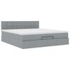 VidaXL Cadre de lit ottoman avec matelas gris clair 200x200 cm tissu