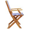 vidaXL Chaises de jardin pliantes lot de 4 tissu et bois massif